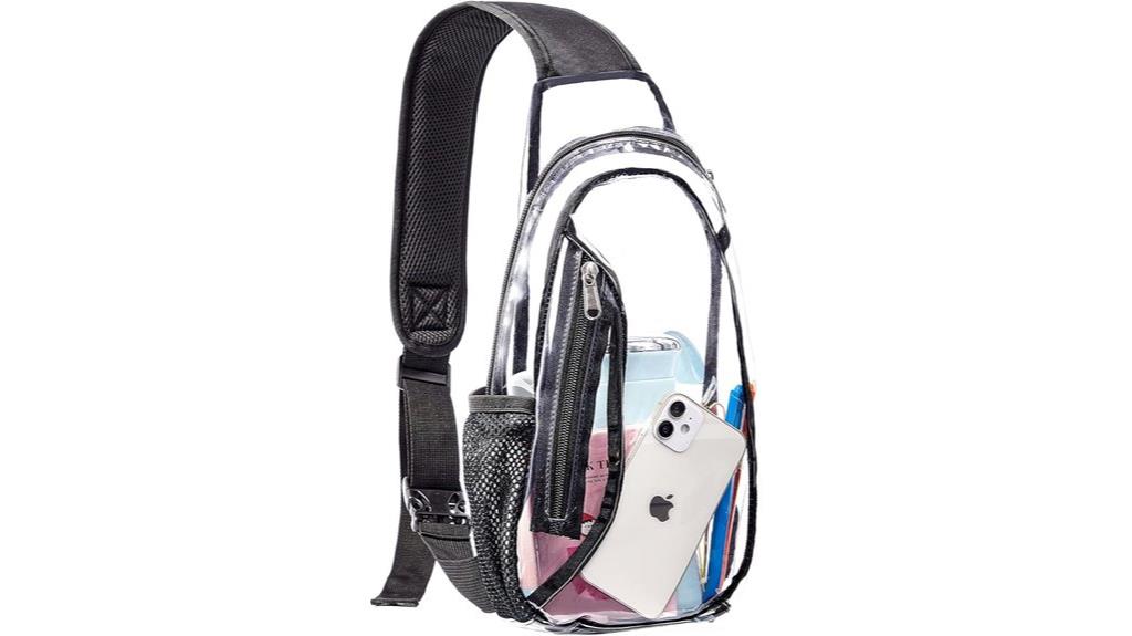 pvc stadium crossbody bag