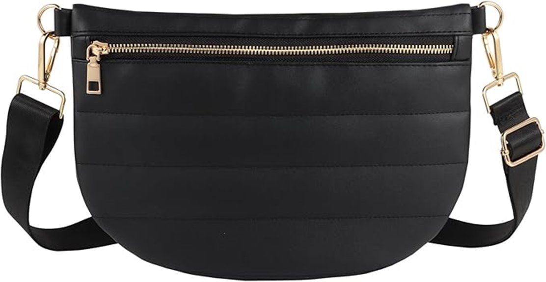 quilted leather belt bag