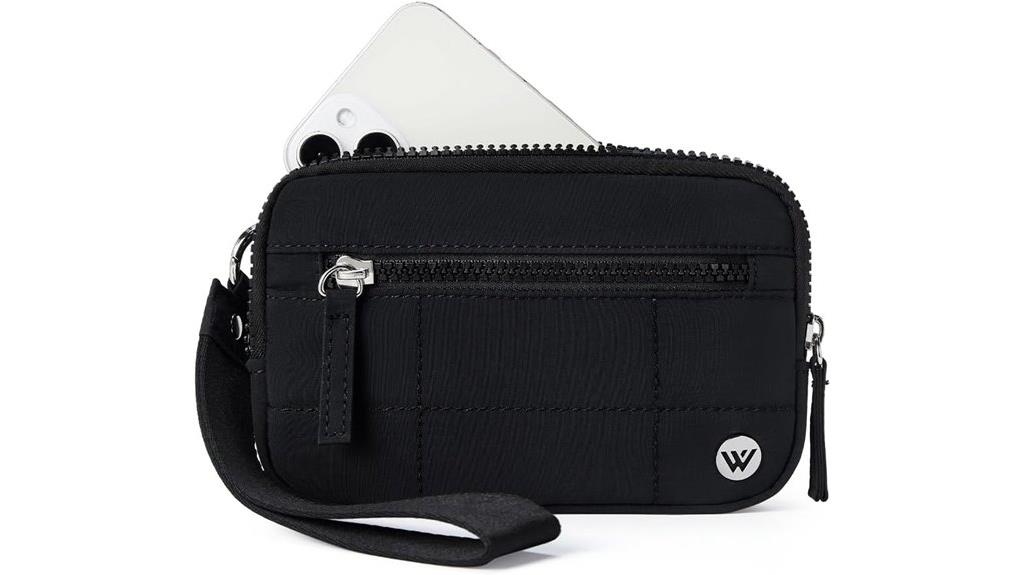 quilted rfid wristlet