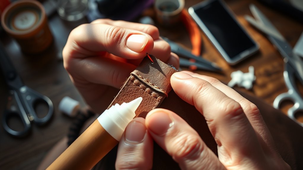 reinforce straps with sewing