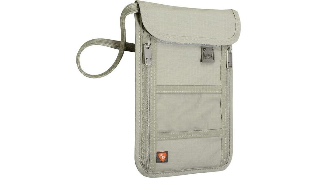 rfid travel neck wallet
