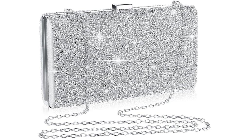 rhinestone chain clutch
