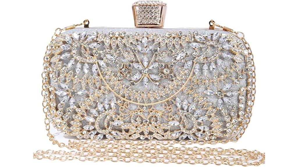 rhinestone chain evening bag