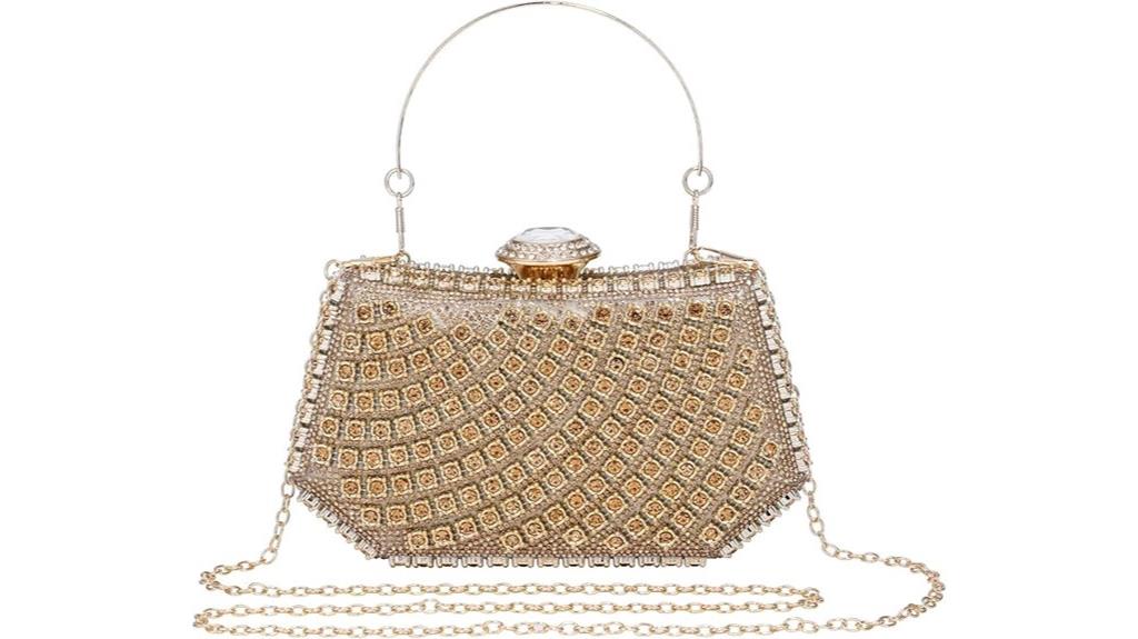 rhinestone chain evening bag