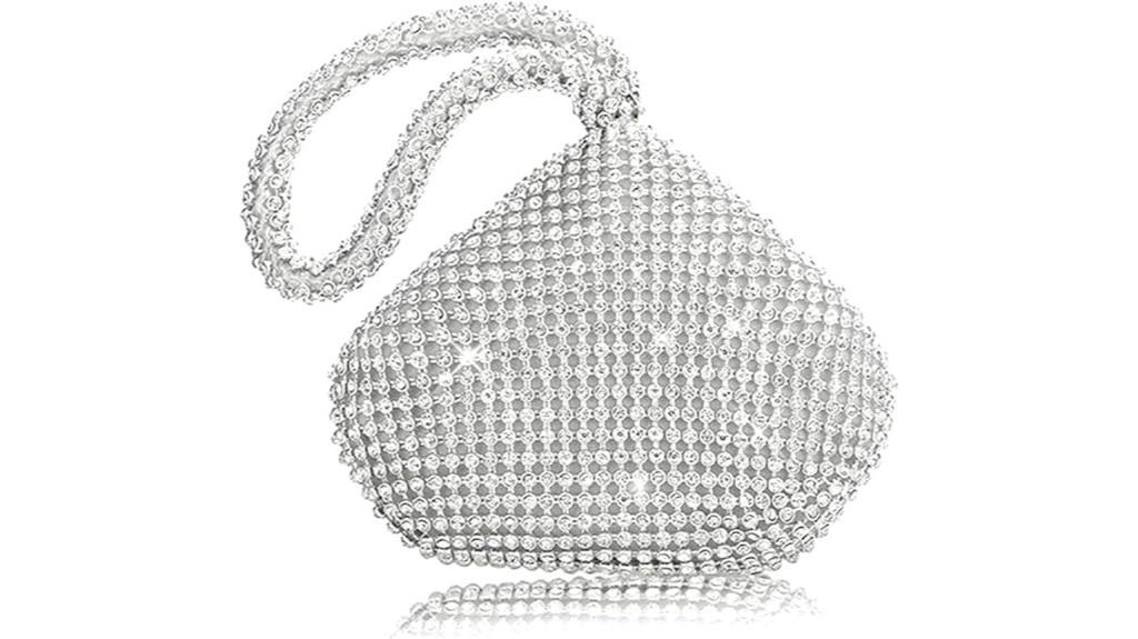 rhinestone triangle chain clutch