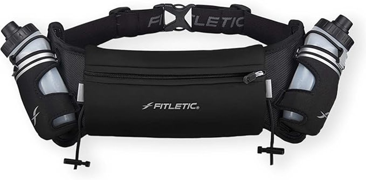 running belt with bottles