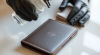 safely disinfect wallet surface