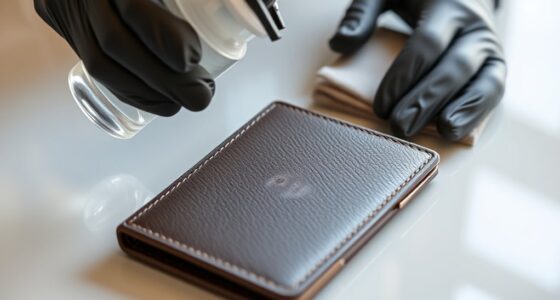 safely disinfect wallet surface