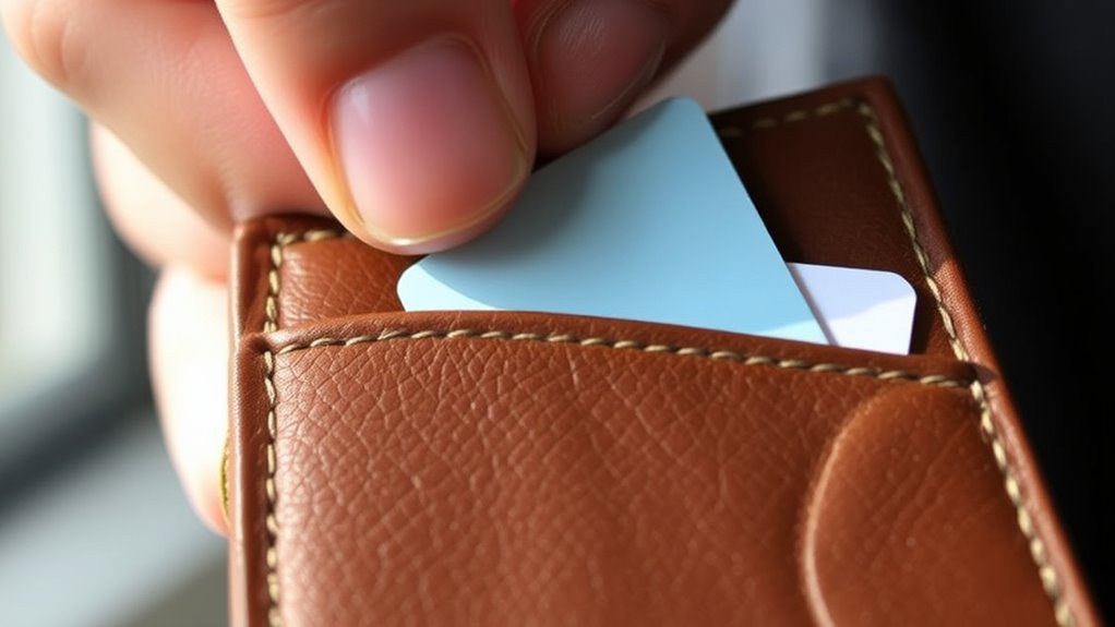safely loosen wallet card slot
