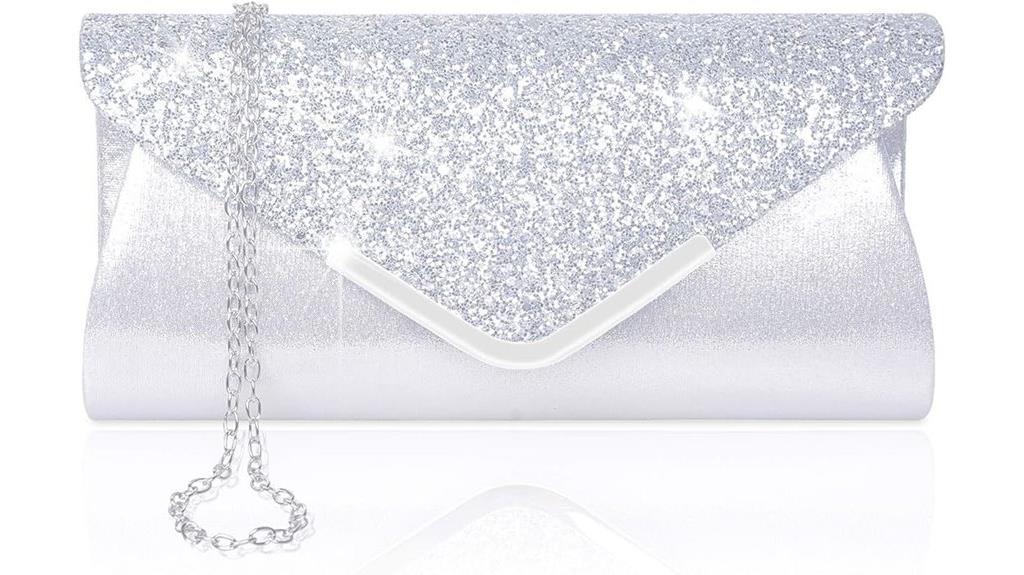 sequined evening shoulder bag