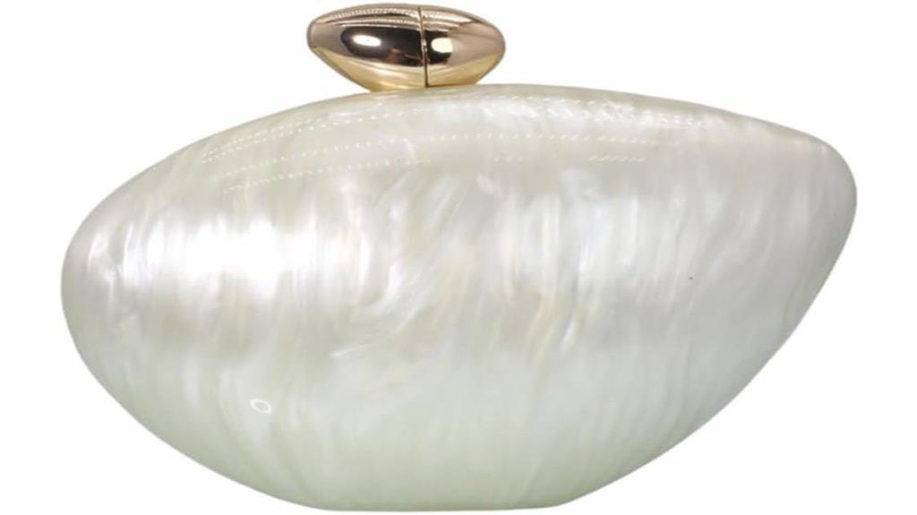 shell shaped acrylic clutch