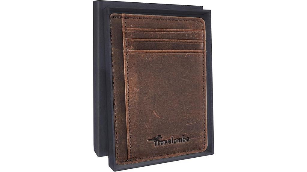 slim rfid leather wallet
