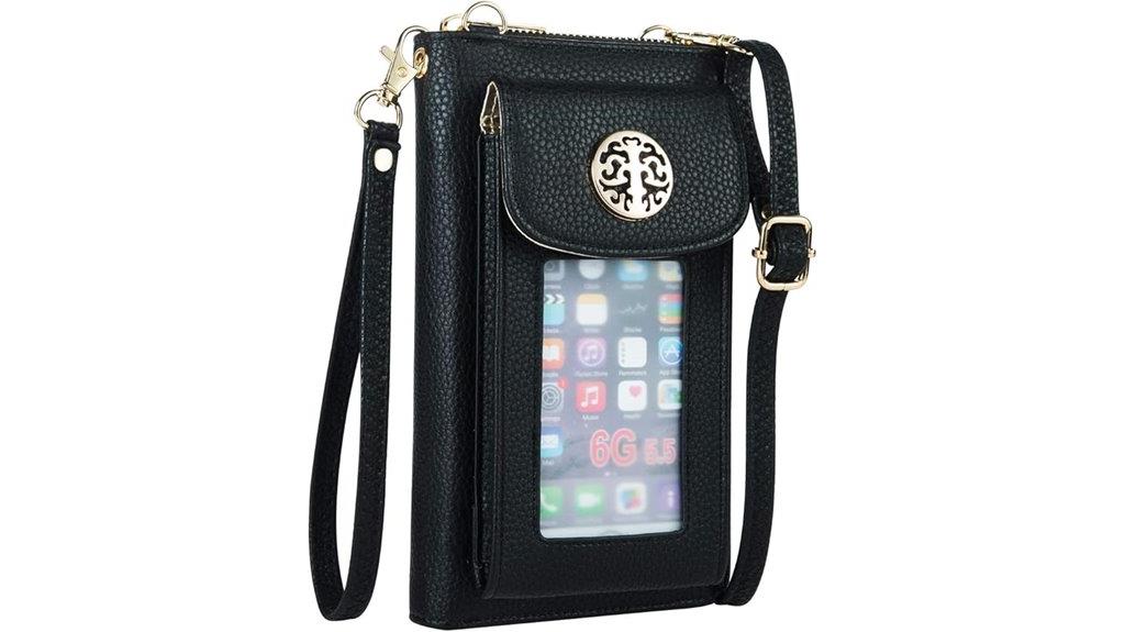 small rfid crossbody wallet