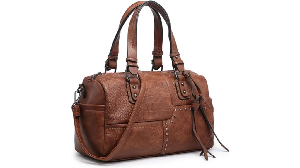 soft vegan leather barrel bag