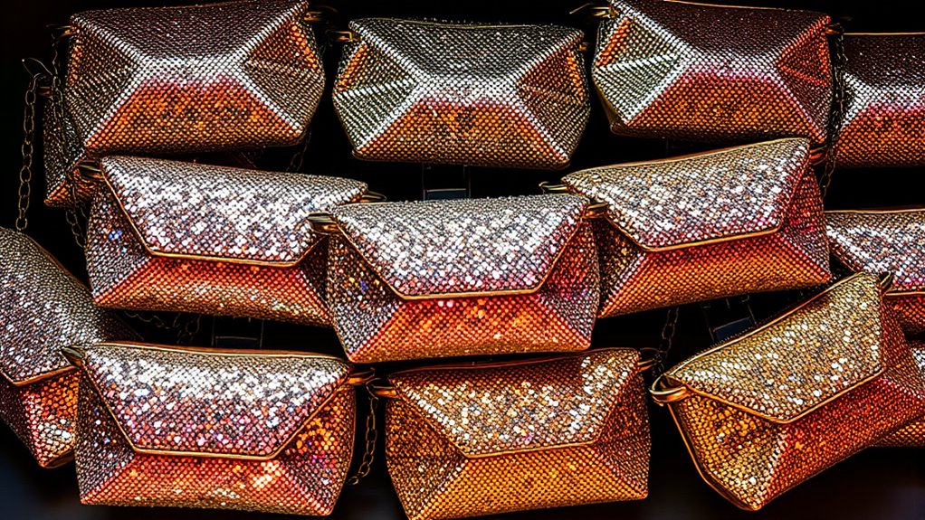 sparkling glitter belt bags