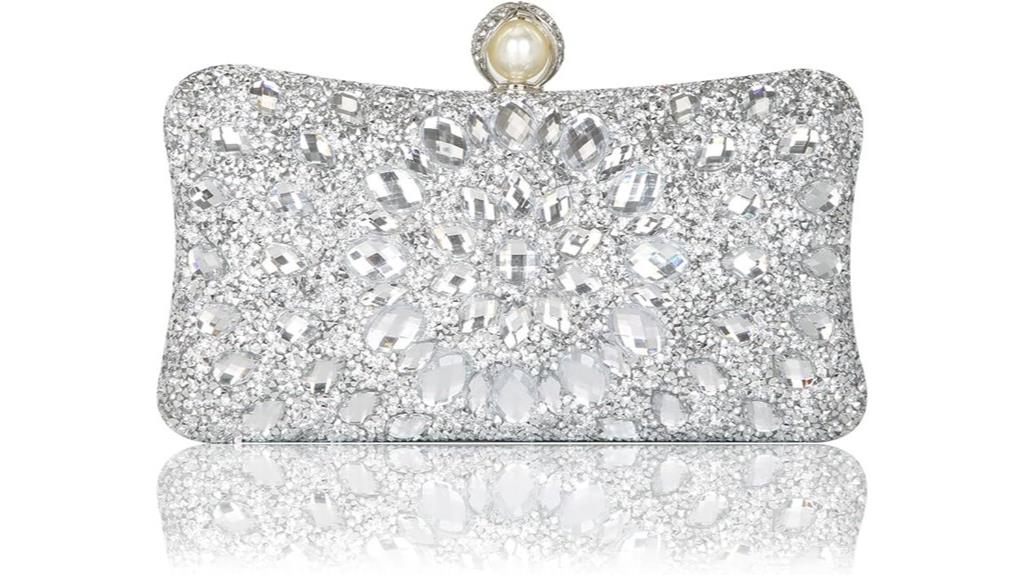 sparkly rhinestone clutch bag