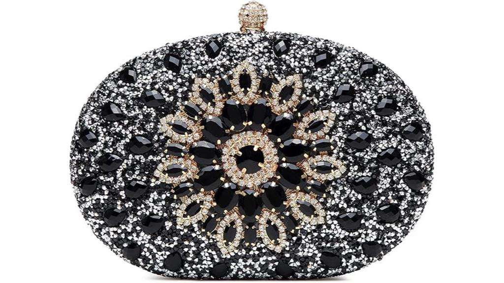 sparkly rhinestone evening clutch