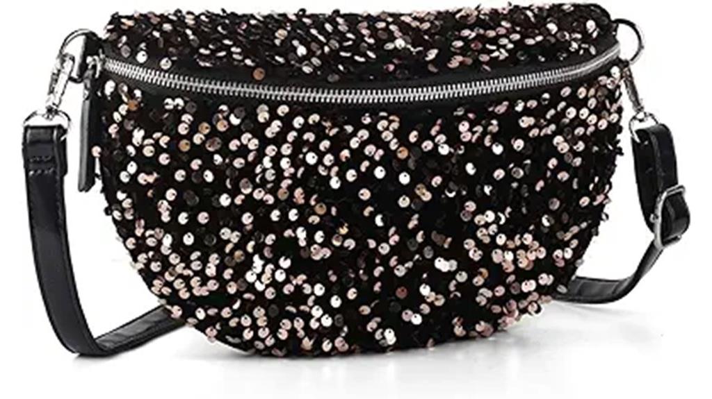 sparkly sequin fanny pack
