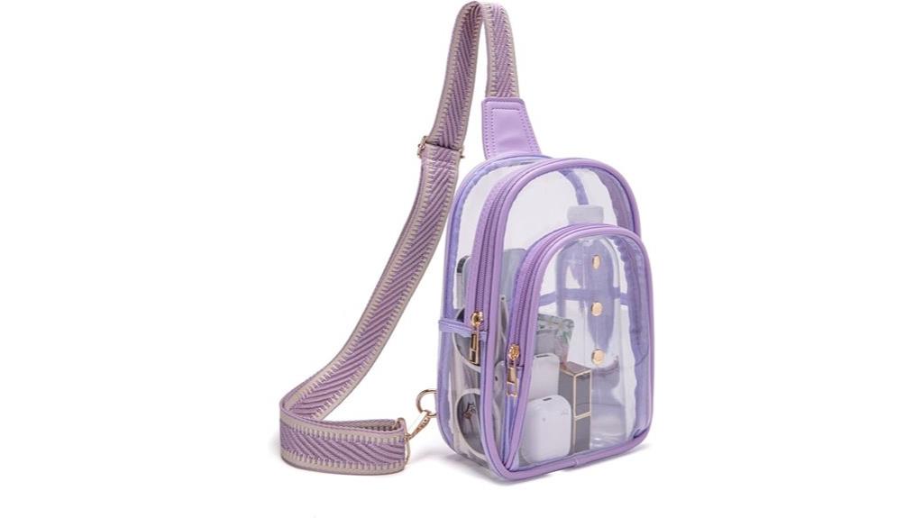 stadium ready clear sling bag