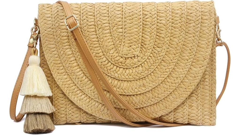 straw clutch purse