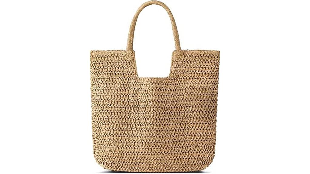 straw woven tote bag