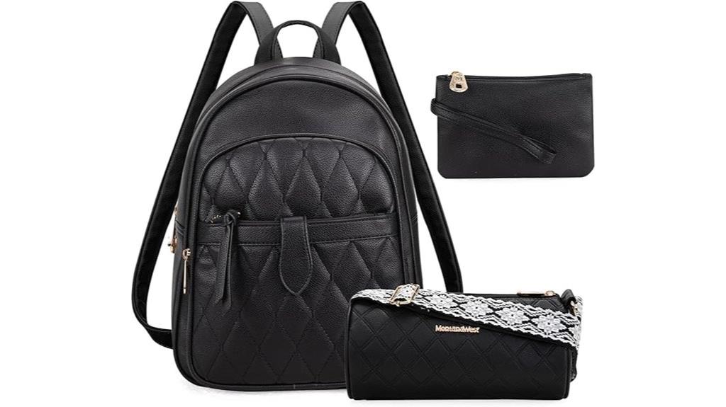 stylish anti theft backpack set