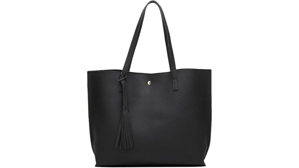 stylish faux leather tote