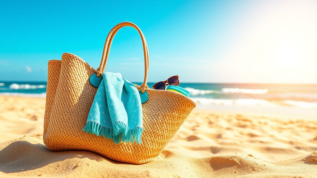 stylish functional beach totes