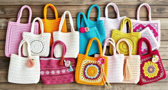 stylish functional crochet totes
