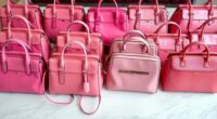stylish pink satchel handbags