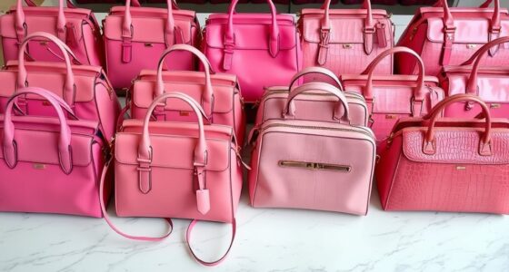 stylish pink satchel handbags