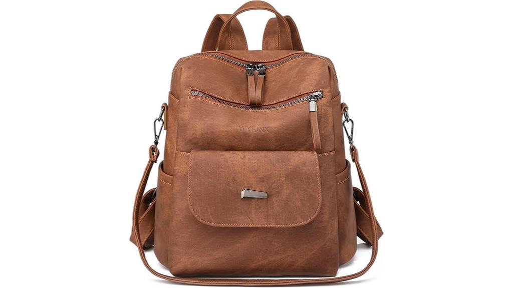 stylish pu leather backpack