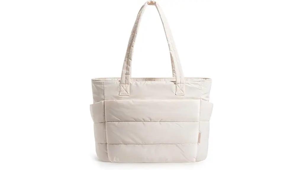 stylish quilted tote bag