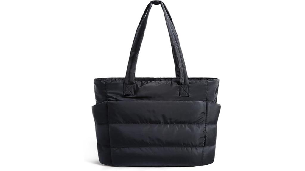 stylish quilted tote bag