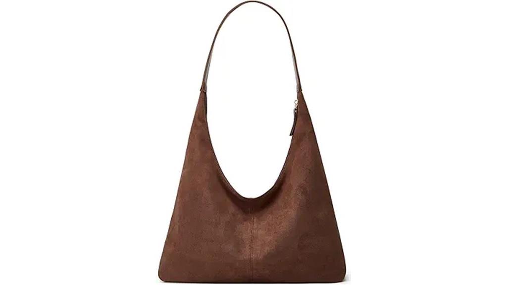 stylish suede shoulder bag