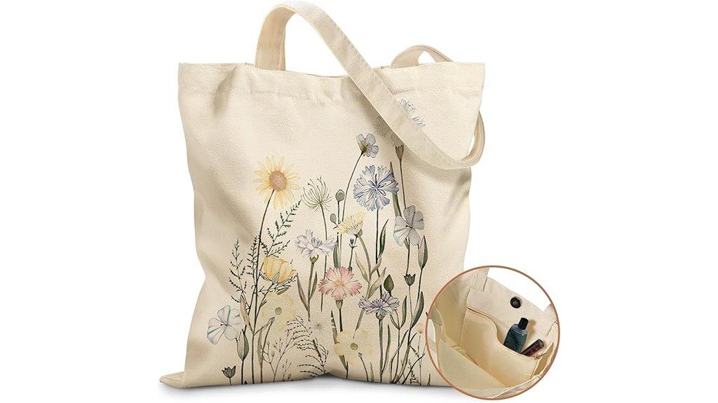 stylish tote with secure closure