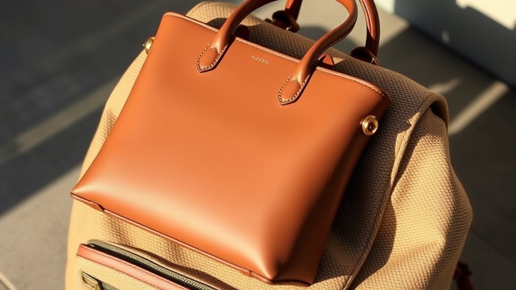 stylish vegan leather backpack