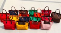 top color block tote bags