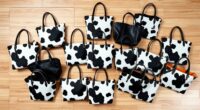 top cow print tote bags