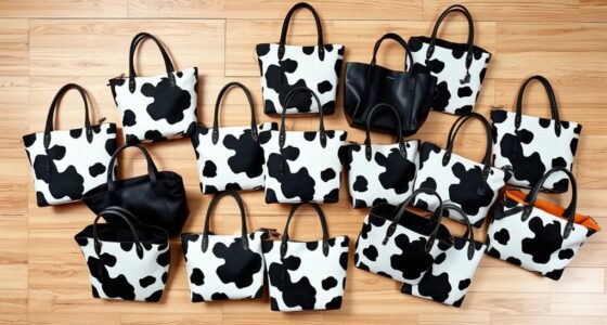 top cow print tote bags