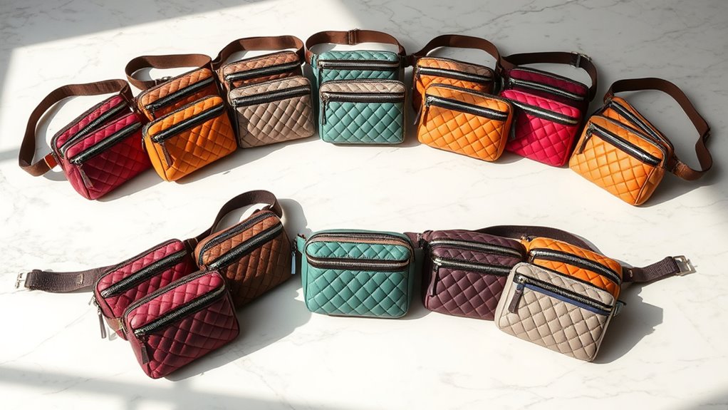 top quilted belt bags