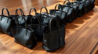 top stylish black leather totes