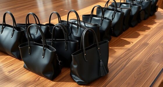 top stylish black leather totes