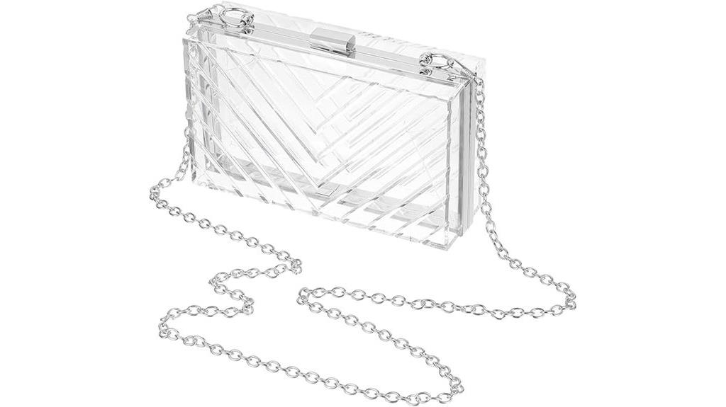 transparent acrylic evening bag