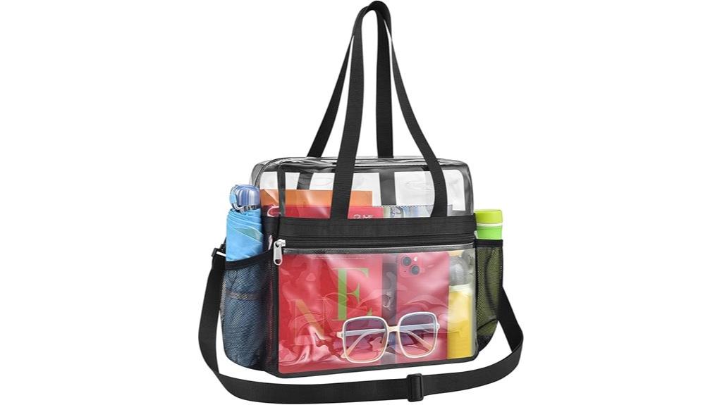 transparent stadium tote