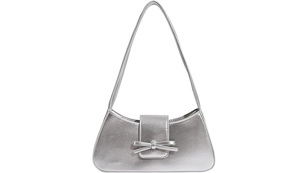 trendy patent leather shoulder