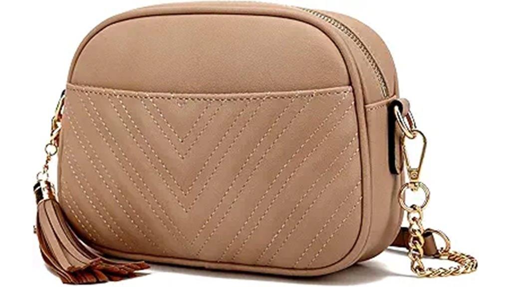 trendy quilted crossbody bag