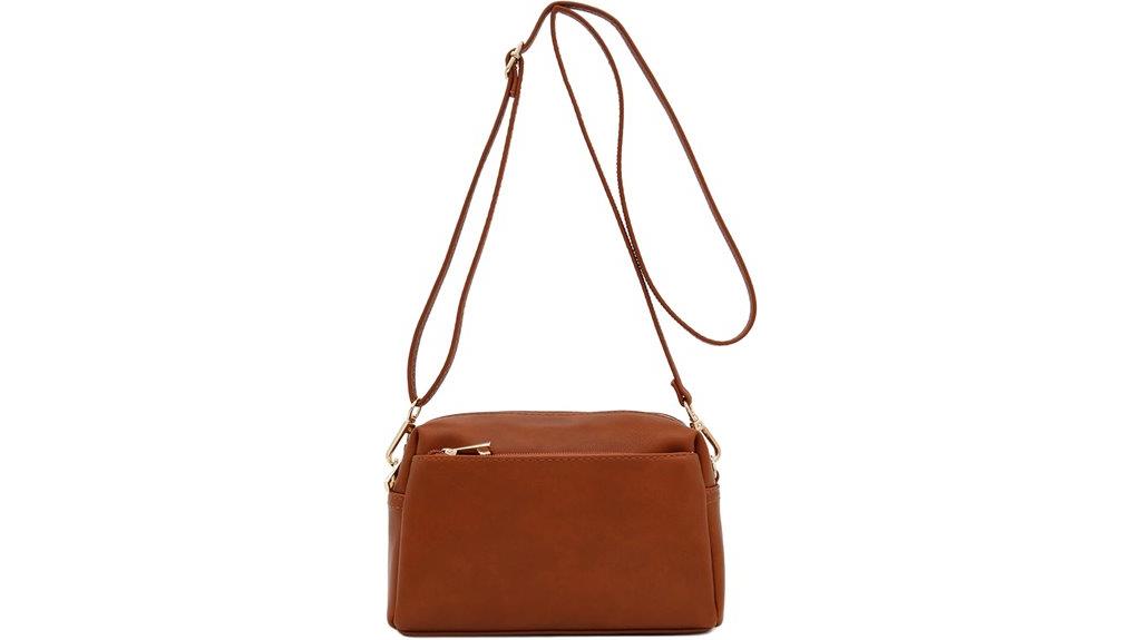 triple zip small crossbody