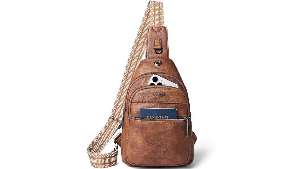 unisex faux leather sling