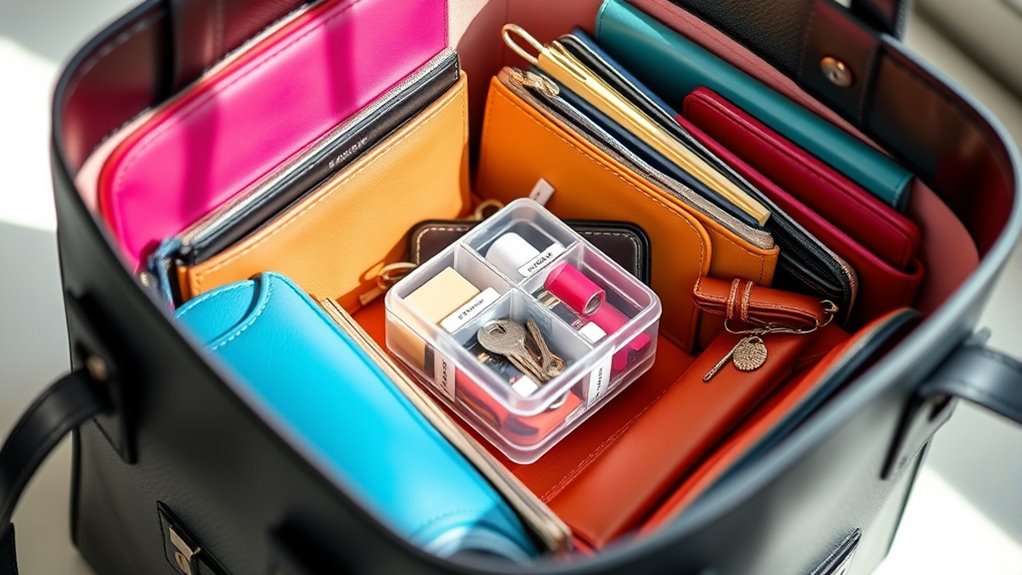use color coded small pouches